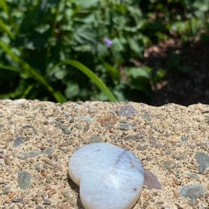 Heart moss agate crystal